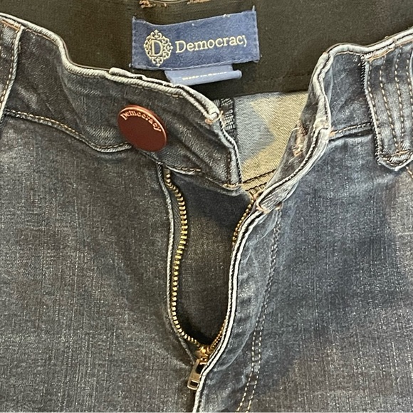 Democracy "Ab"solution Dark Indigo Vintage Denim Ankle Skimmer Jeans Size 12 - Picture 9 of 16